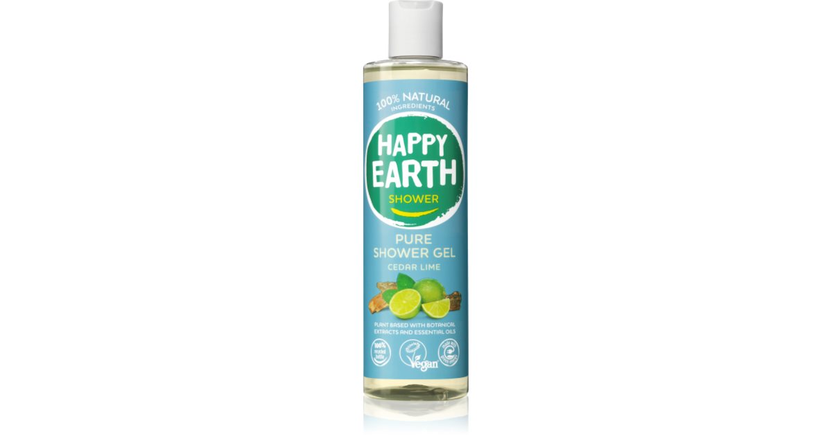 Happy Earth Natural Shower Gel Cedar Lime Duschgel Notino At