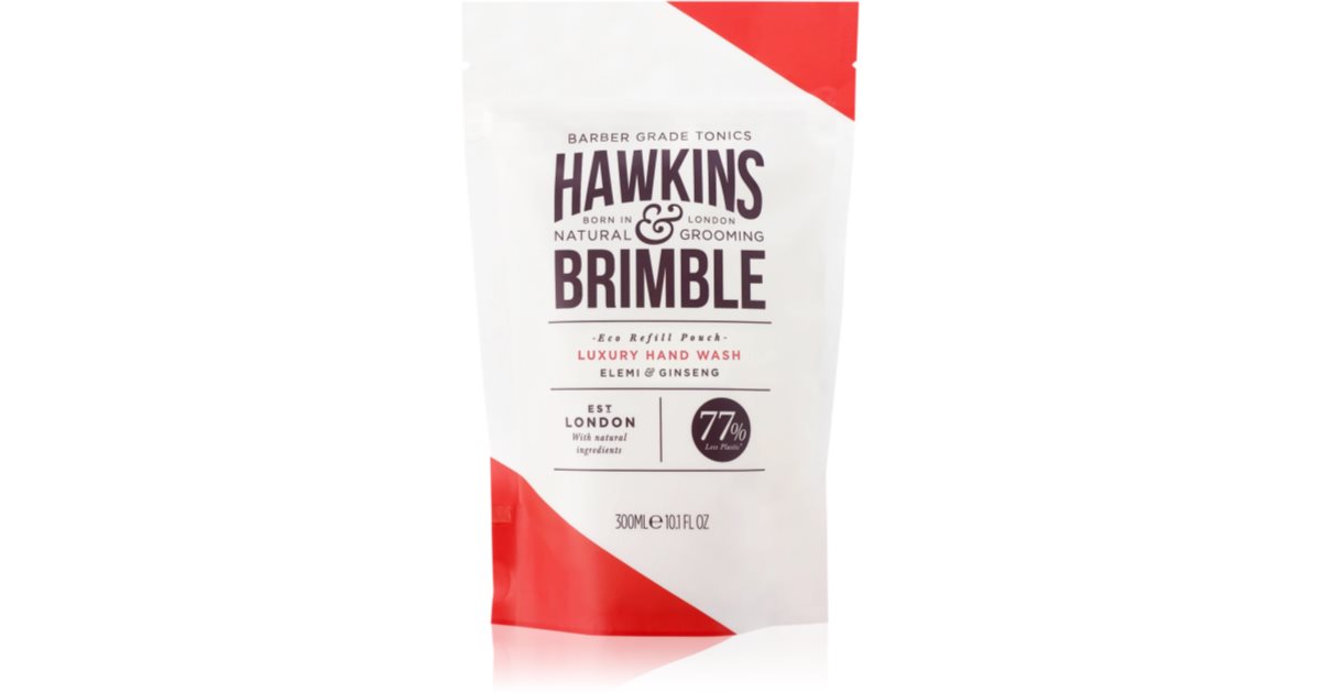 Hawkins Brimble Luxury Hand Wash Eco Refill Pouch Sapone Liquido Per