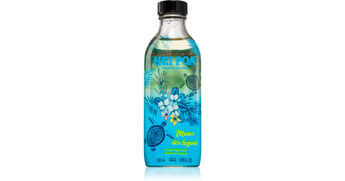 Hei Poa Tahiti Monoi Oil Lagoon With Algomonoi Moisturising Oil For