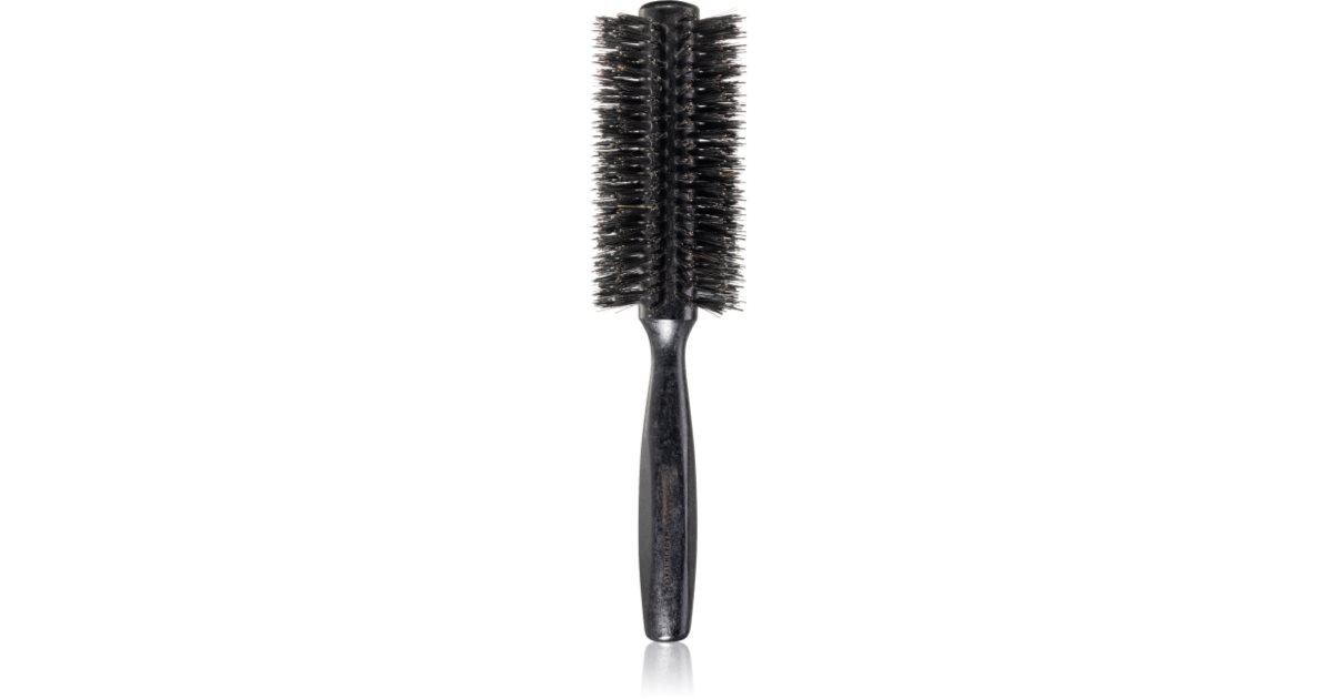 Janeke Black Line Tumbled Wood Hairbrush Mm Cepillo Redondo Para