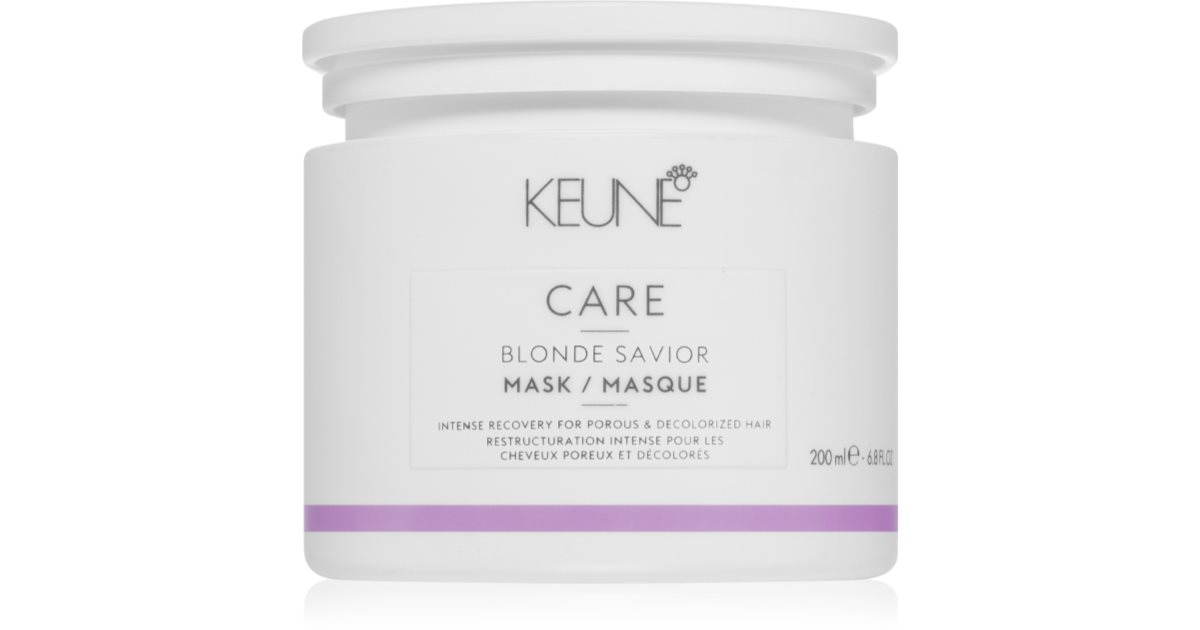 Keune Care Blonde Savior Mask Hydrating Mask For Bleached Hair Notino