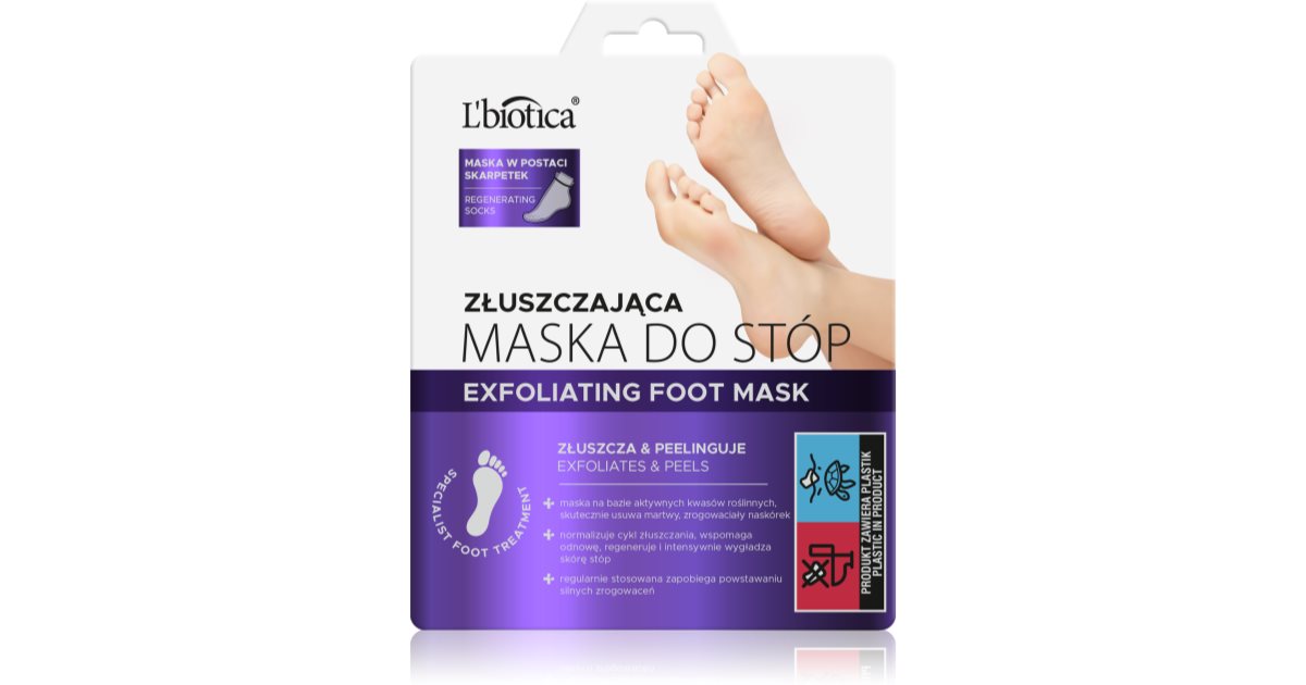 Lbiotica Masks Chaussettes Exfoliantes Pour Adoucir Et Hydrater La