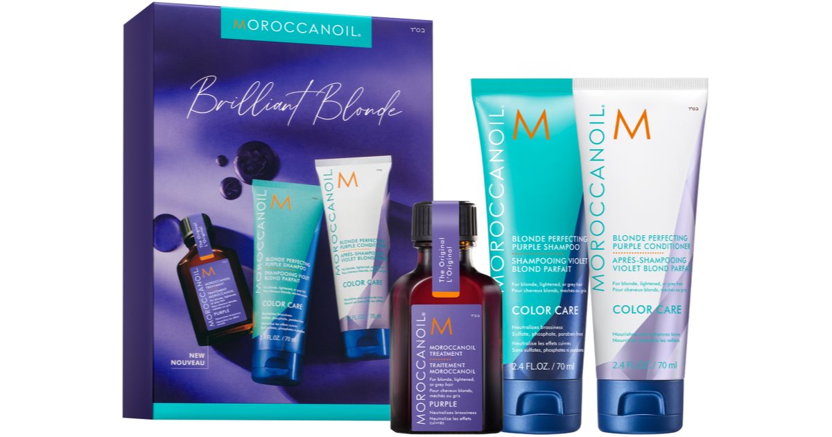 Moroccanoil Brilliant Blonde Set For Blonde Hair Notino Co Uk