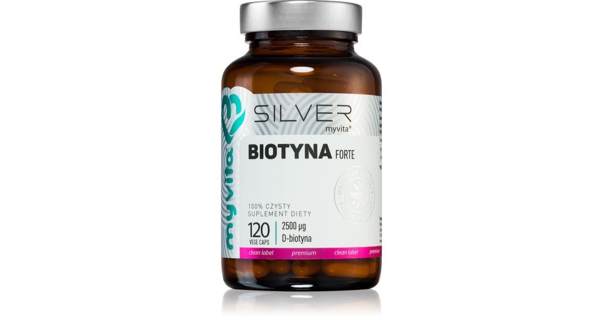 Myvita Silver Biotyna Forte Kapsu Ki Pi Kne W Osy Sk Ra I Paznokcie