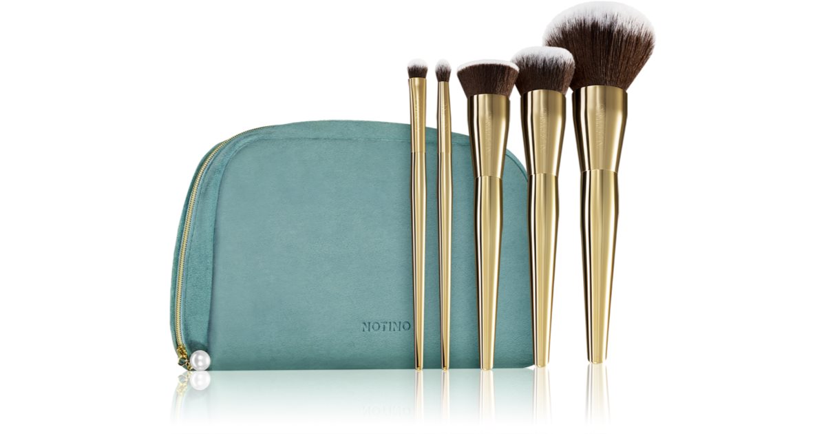 Notino Grace Collection Make Up Brush Set With Cosmetic Bag Brush Set