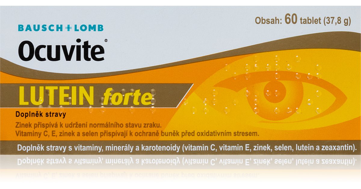 Ocuvite Lutein Forte Tablety Pro Podporu Zdrav Zraku Notino Cz