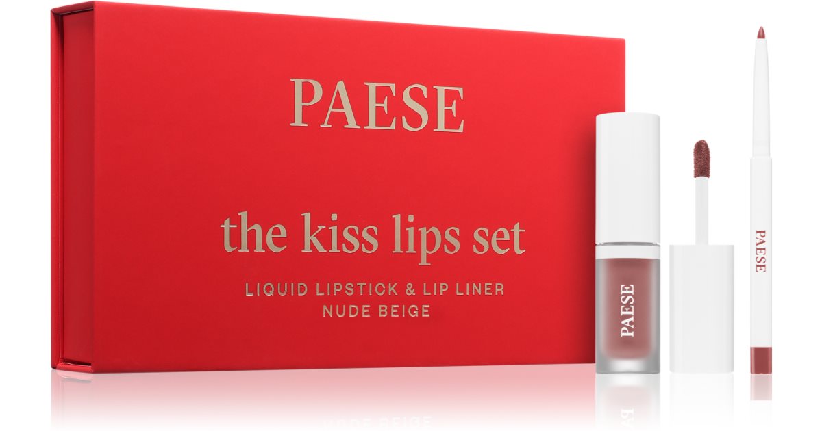 Paese The Kiss Lips Set Lote De Regalo 01 Nude Beige Tono Notino Es