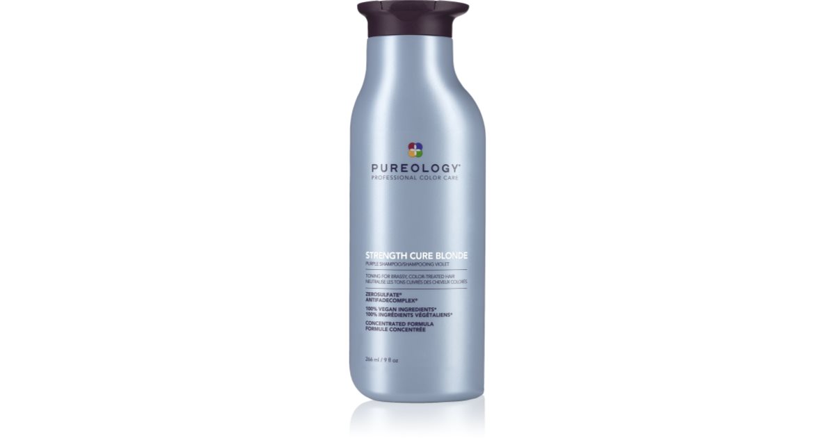 Pureology Strength Cure Blonde fialový šampón pre blond vlasy notino sk