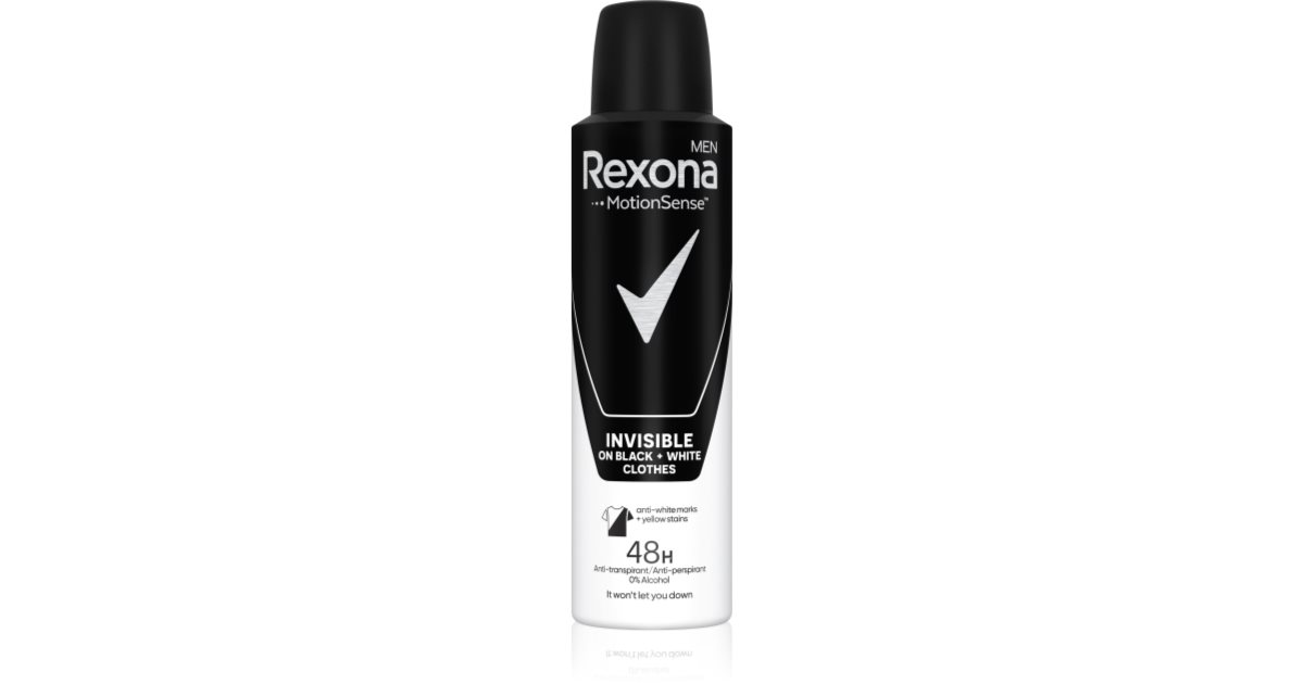 Rexona Invisible On Black White Clothes Antitranspirant Spray H