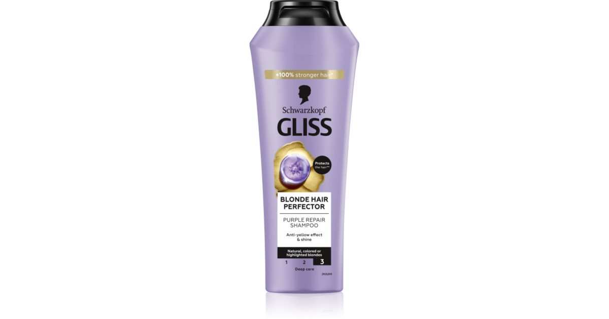 Schwarzkopf Gliss Blonde Hair Perfector Haarshampoo Neutralisiert Gelbe