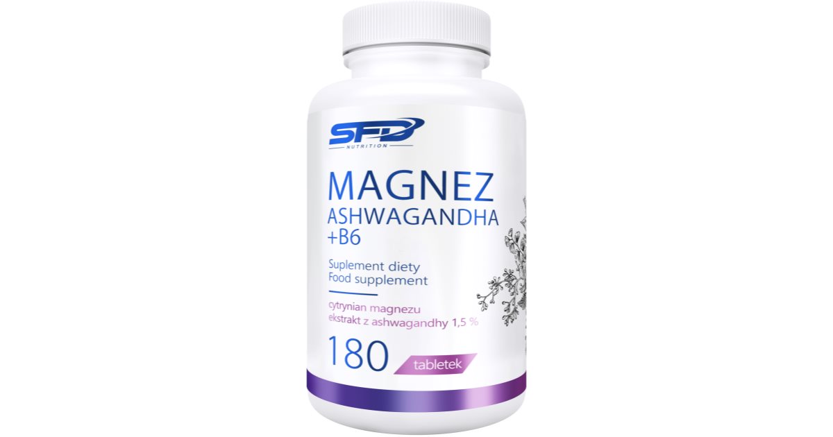 SFD Nutrition Magnez Ashwagandha B6 Wsparcie Dobrego Samopoczucia