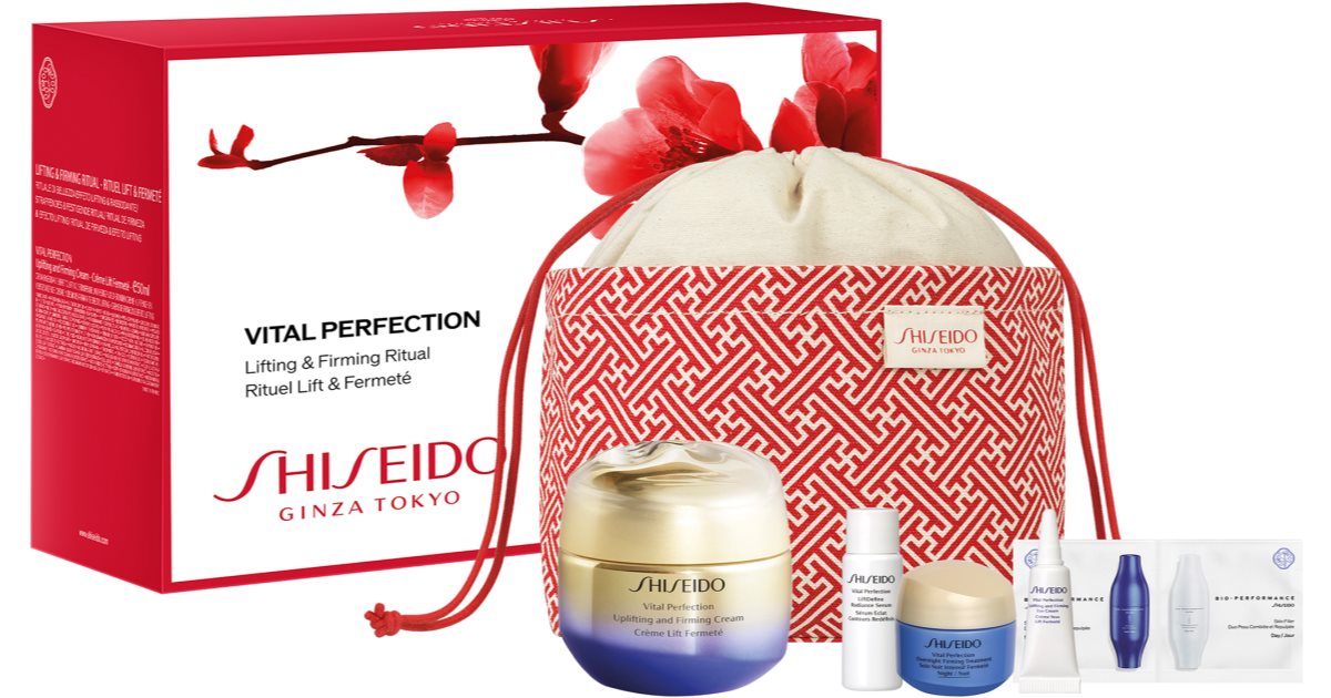 Shiseido Vital Perfection Uplifting And Firming Cream Pouch Set Gift