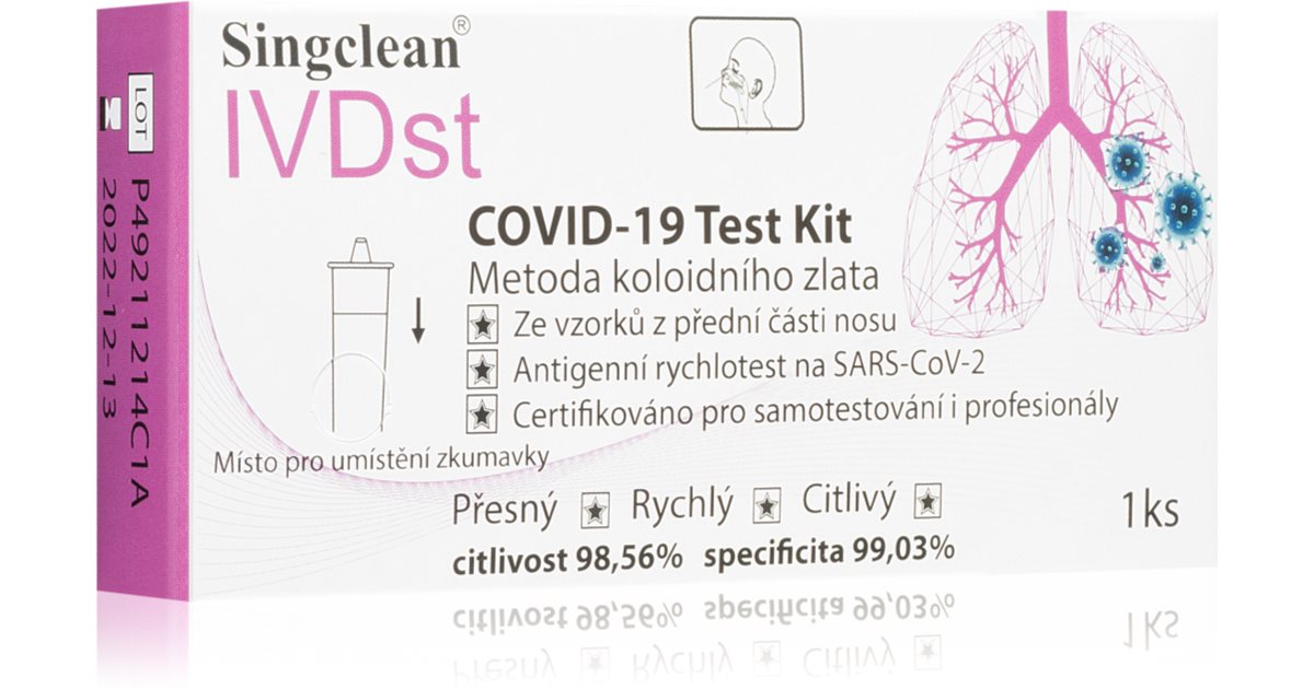 Singclean COVID 19 Test kit colloidal gold method antigēnu tests