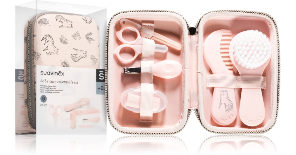 Suavinex Tigers Baby Care Essentials Set Pink комплект за грижа за