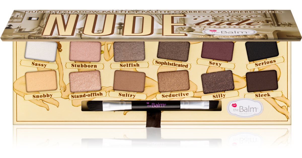 TheBalm Nude Tude Paleta De Sombras De Ojos Con Pincel Notino Es