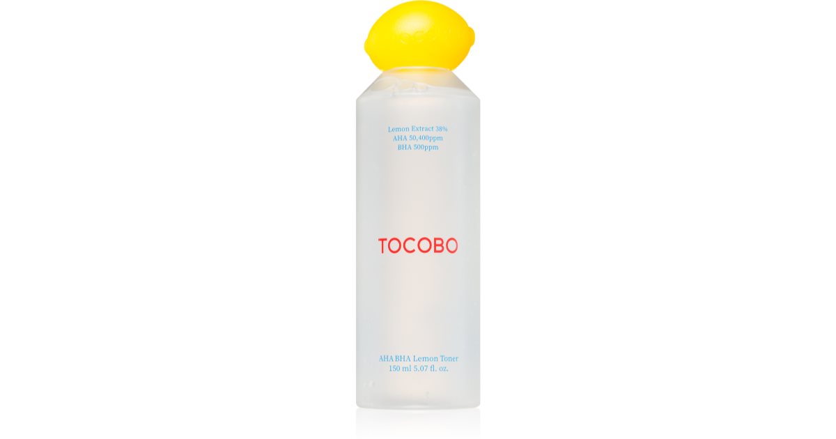 TOCOBO AHA BHA Lemon Toner tónico iluminador para unificar el tono de