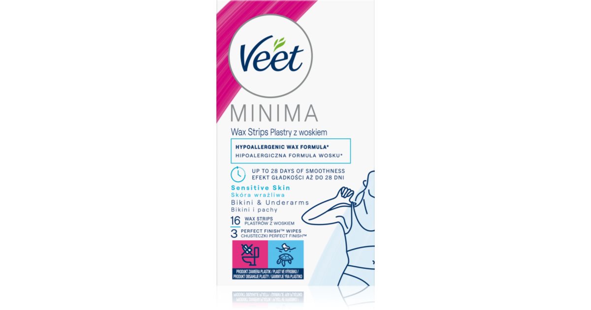 Veet Minima Hypoallergenic Depilatoin Wax Strips For Bikini Area