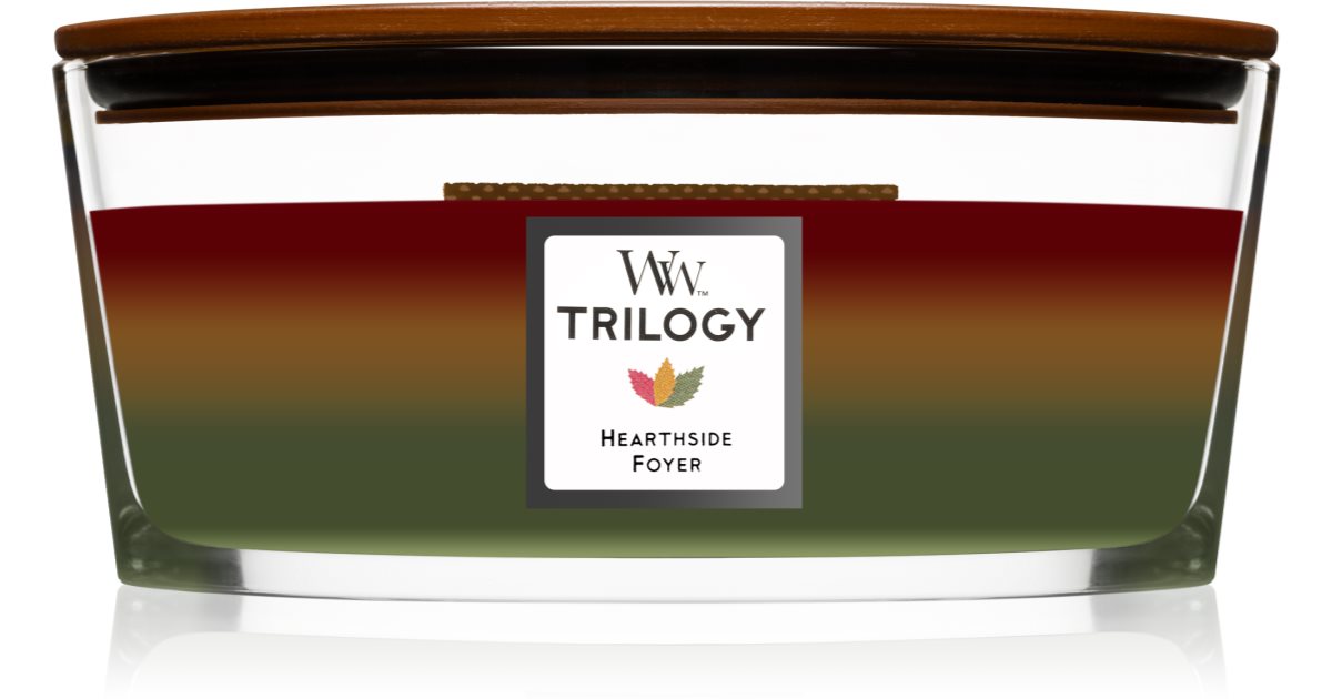 Woodwick Trilogy Hearthside Vela Perfumada Con Mecha De Madera