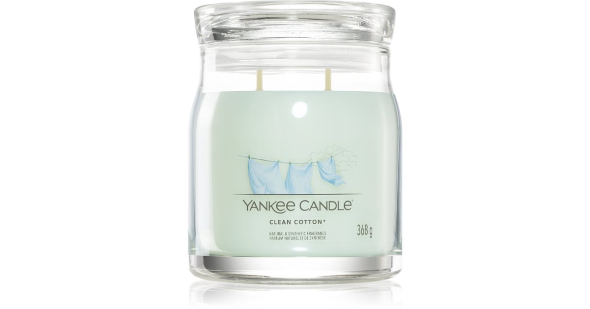 Yankee Candle Clean Cotton Candela Profumata Signature Notino It