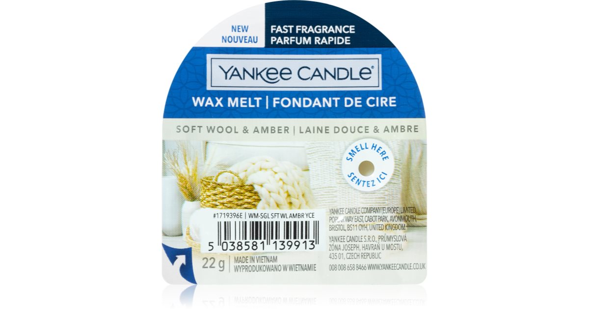 Yankee Candle Soft Wool Amber Wax Melt Notino Co Uk