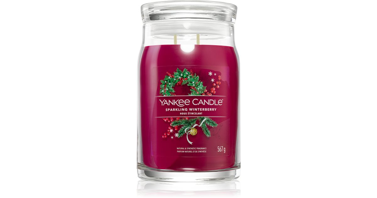 Yankee Candle Sparkling Winterberry Scented Candle Signature Notino Co Uk