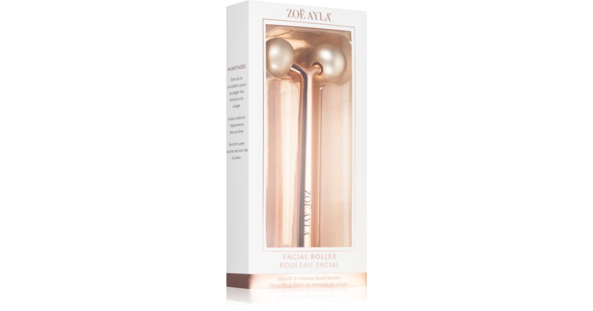 Zo Ayla Facial Roller Rose Gold Massage Roller For The Face Notino Ie