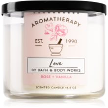 bath and body works rose and vanilla candle