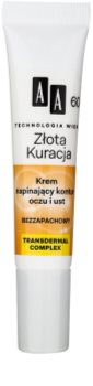 AA Cosmetics Age Technology Golden Therapy zpevňující krém na hluboké vrásky kolem očí a rtů 60+