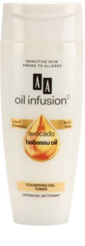 AA Cosmetics Oil Infusion2 Avocado Babassu gelové tonikum pro dokonalé vyčištění pleti