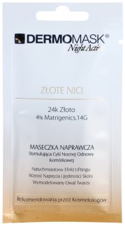 L’biotica DermoMask Night Active maschera liftante e rassodante con oro a 24 carati