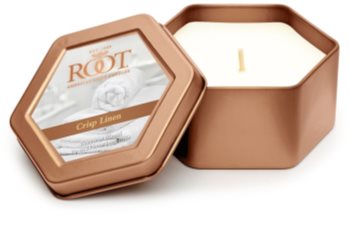 Root Candles Crisp Linen vonná sviečka v plechu