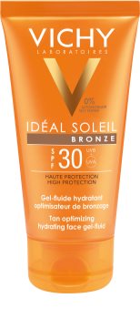 Vichy Idéal Soleil Bronze hydratačný gél-fluid na tvár optimalizujúci opálenie SPF 30