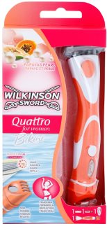 Wilkinson Sword Quattro for Women Bikini Körperhaartrimmer und Rasierer für die Nassrasur