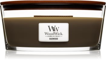 Woodwick Oudwood vonná sviečka 453,6 g s dreveným knotom (Hearthwick)