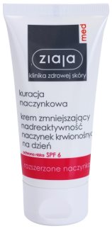 Ziaja Med Capillary Care crema idratante leggera per pelli sensibili con tendenza all'arrossamento SPF 6