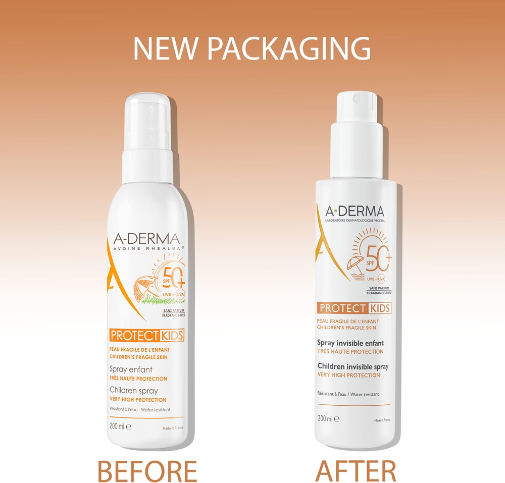 A-Derma Protect Kids Children Invisible Spray слънцезащитно мляко в ...