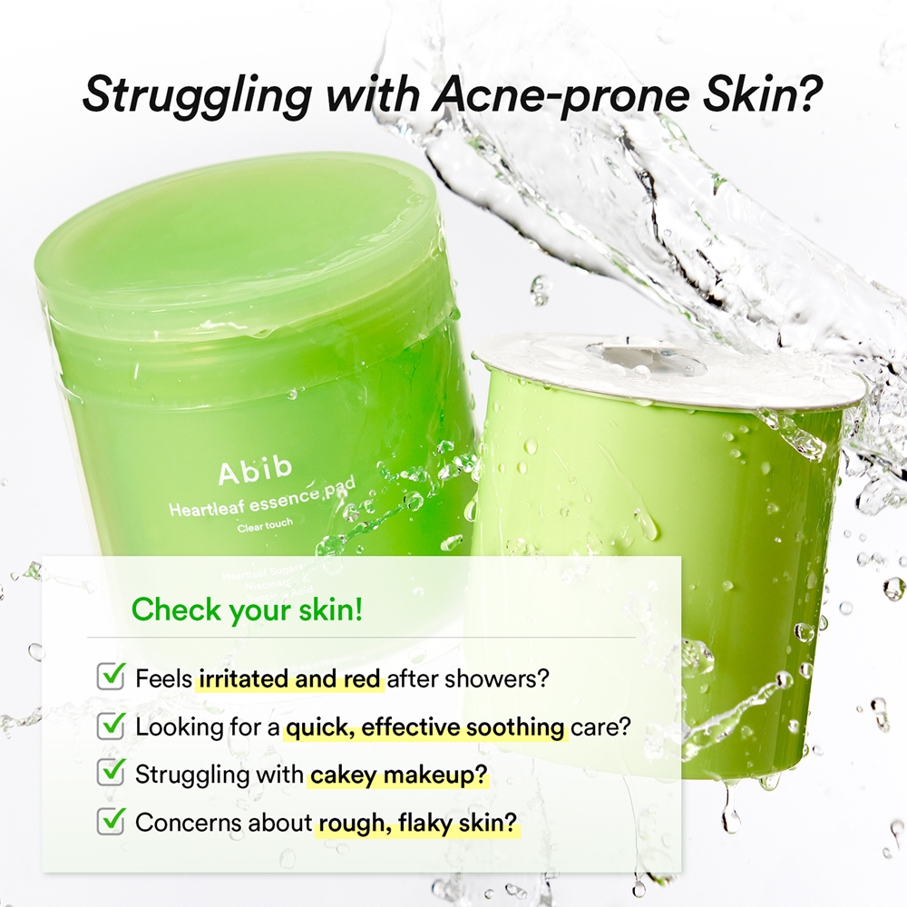 Пэды для лица Abib Heartleaf Clear Touch Essence Pad с эссенцией, успокаивающие, 70 шт — фото 3