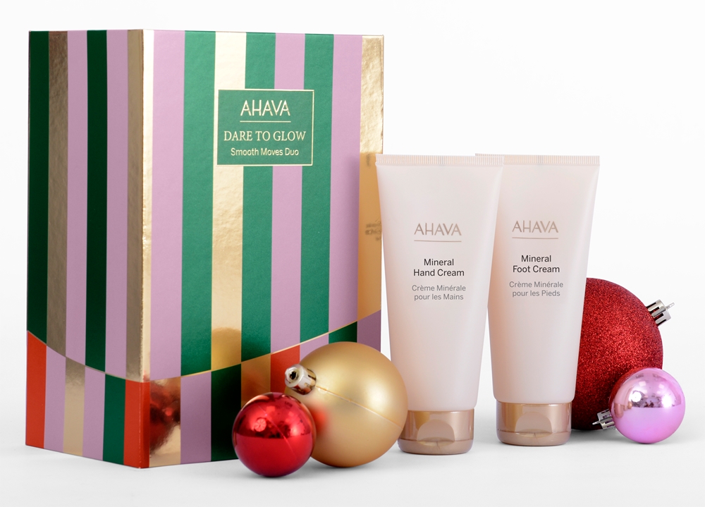 Набор косметики AHAVA Dare to Glow Smooth Moves Duo: крем для рук и крем для ног, подарочный — фото 2