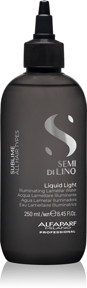 Ламеллярный уход для волос Alfaparf Milano Semi di Lino Sublime Liquid Light для блеска и гладкости, 250 мл