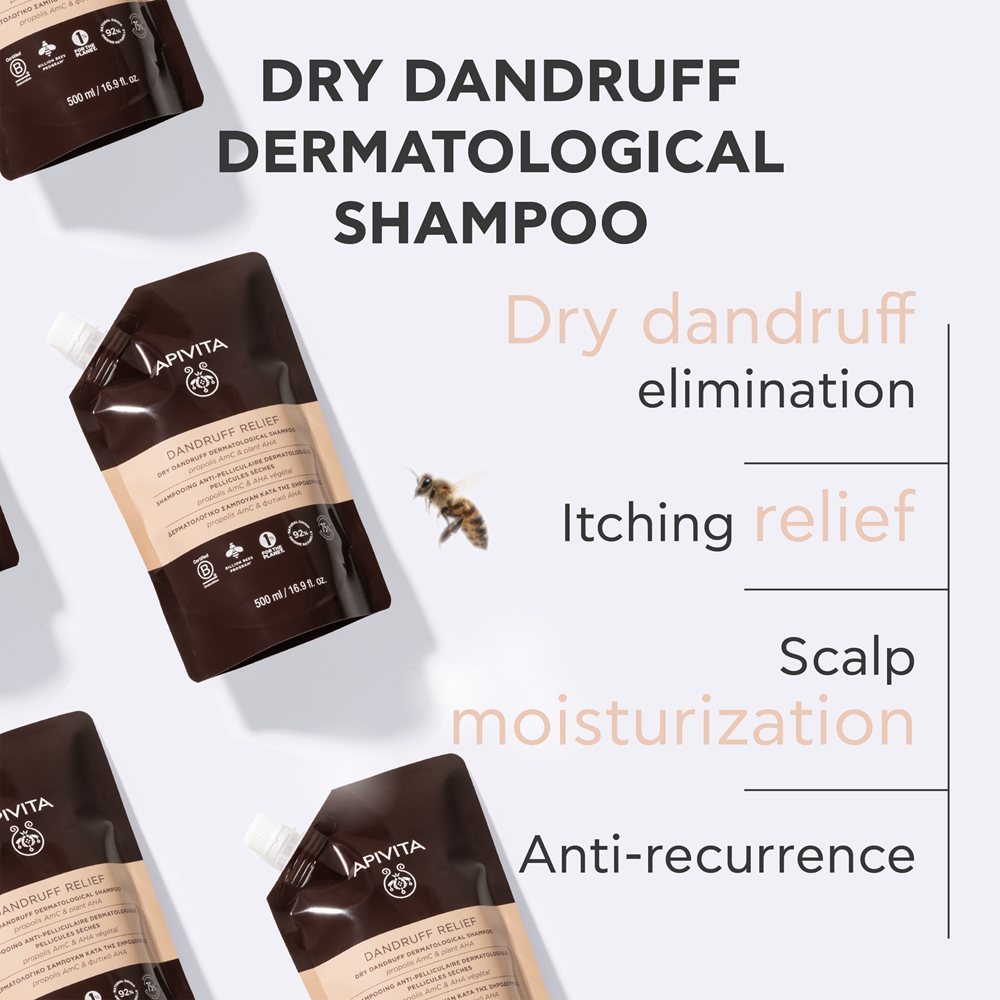 Apivita Dandruff Relief Dry Dandruff Dermatological Shampoo anti ...