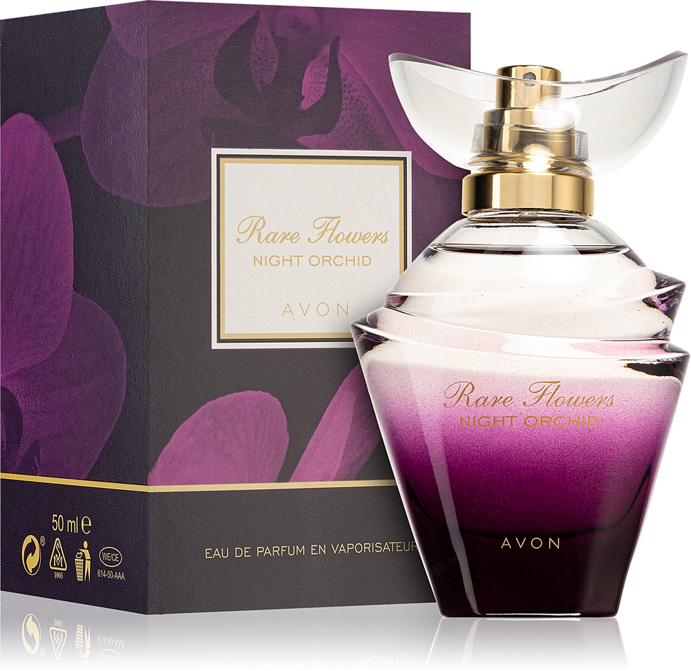 Set Cadeau Avon Rare Flowers Night Orchid - Eau De Parfum 50ml + Lait Corps 150ml Avec Sac Cadeau