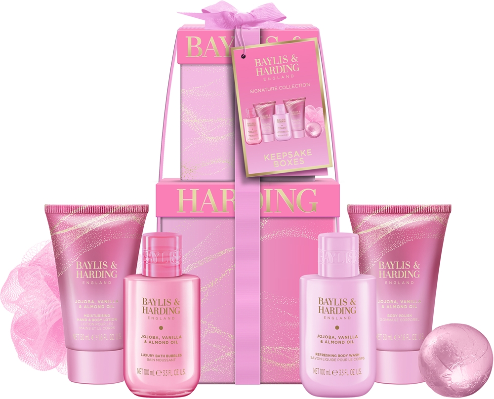 Baylis & Harding Jojoba, Vanilla & Almond Oil - Подарочный набор для тела Baylis Harding Jojoba, Vanilla Almond Oil Luxury Pamper Present z olejkiem migdałowym