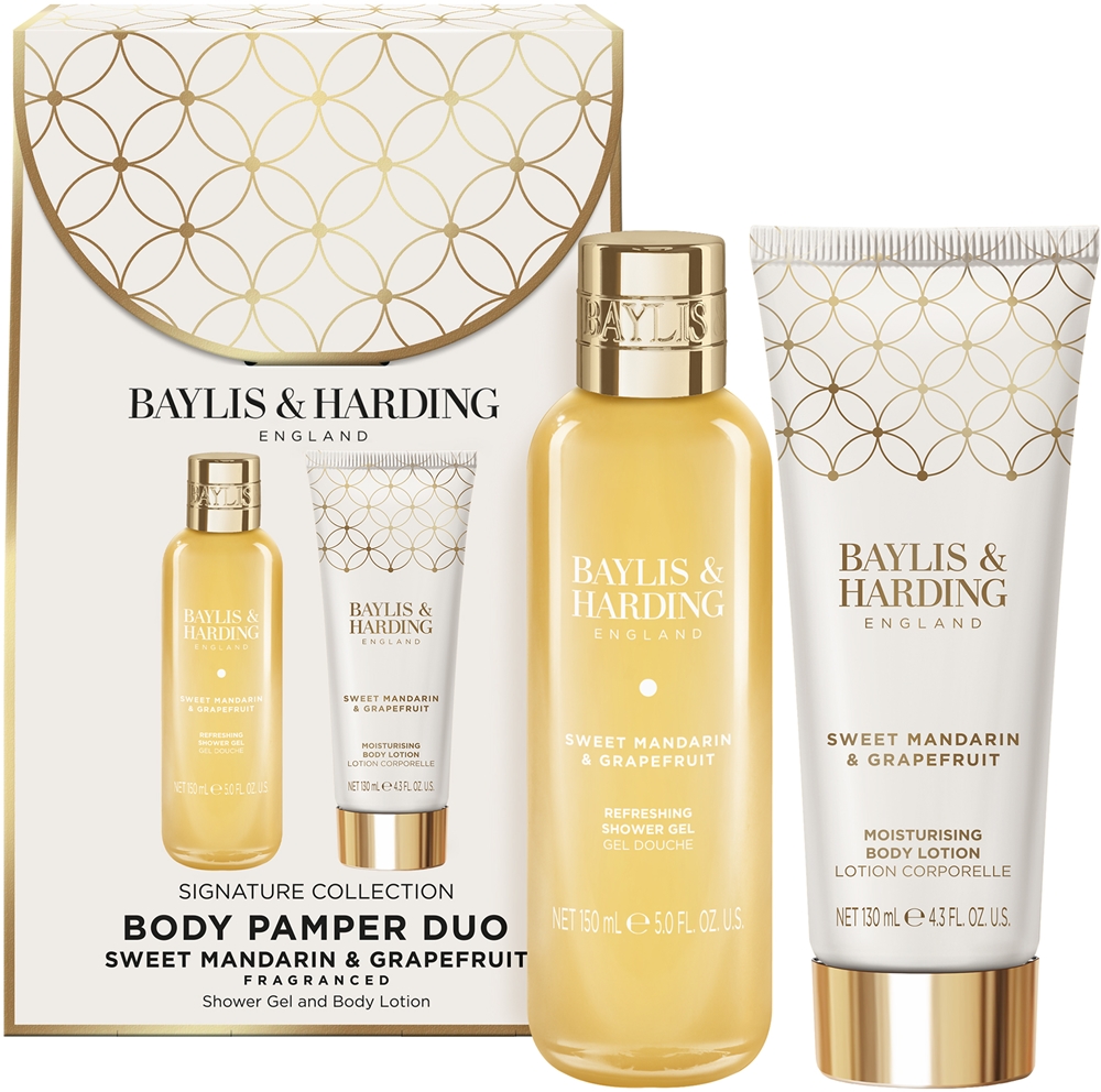 Baylis & Harding Sweet Mandarin & Grapefruit - Подарочный набор для тела Baylis Harding Sweet Mandarin Grapefruit Body Pamper Duo, гель для душа и молочко для тела