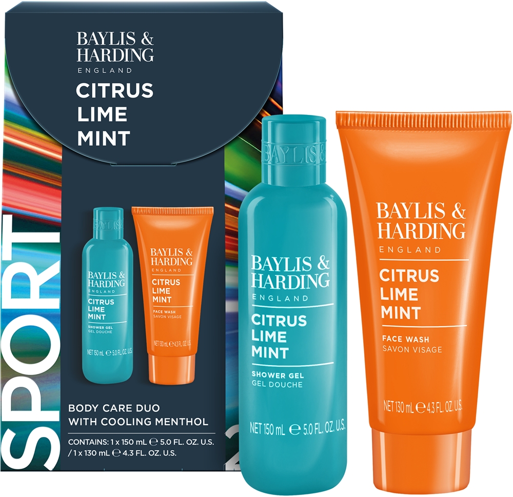 Baylis & Harding Men's Citrus Lime & Mint - Набор мужской косметики Baylis Harding Men's Citrus Lime Mint Body Care Duo, гель для душа и бальзам после бритья