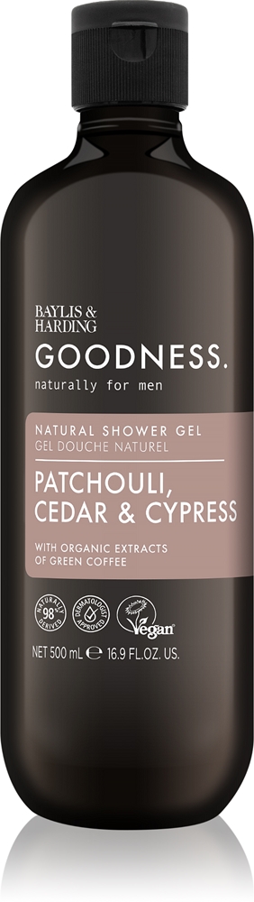 Baylis & Harding Goodness Patchouli, Cedar & Cypress - Гель для душа мужской Baylis Harding Goodness Patchouli, Cedar Cypress с ароматом пачули, кедра и кипариса, 500 мл, 500 мл
