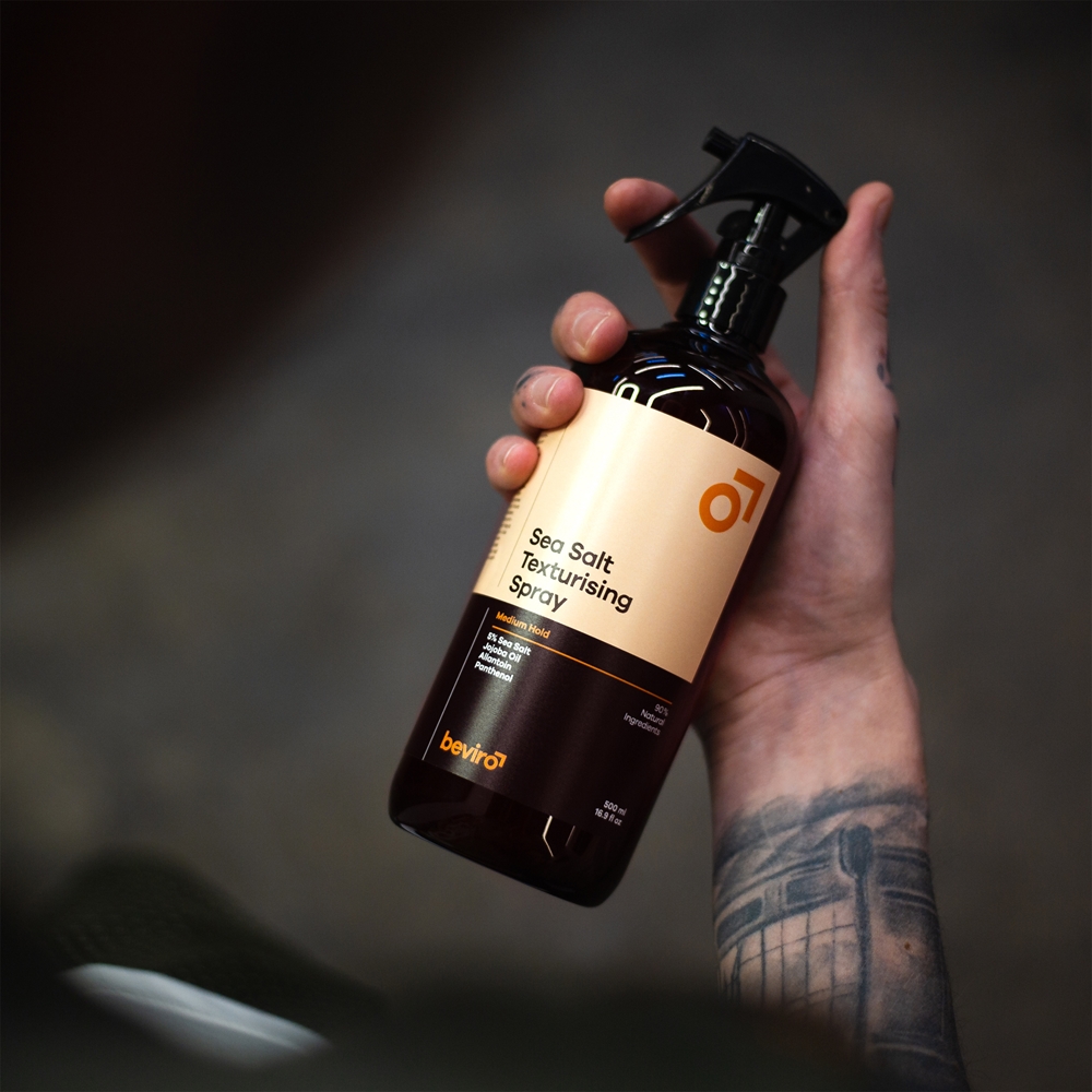 Спрей для укладки Beviro Sea Salt Texturising Spray текстурирующий, с морской солью, среднефиксирующий, 50 мл / 250 мл — фото 3