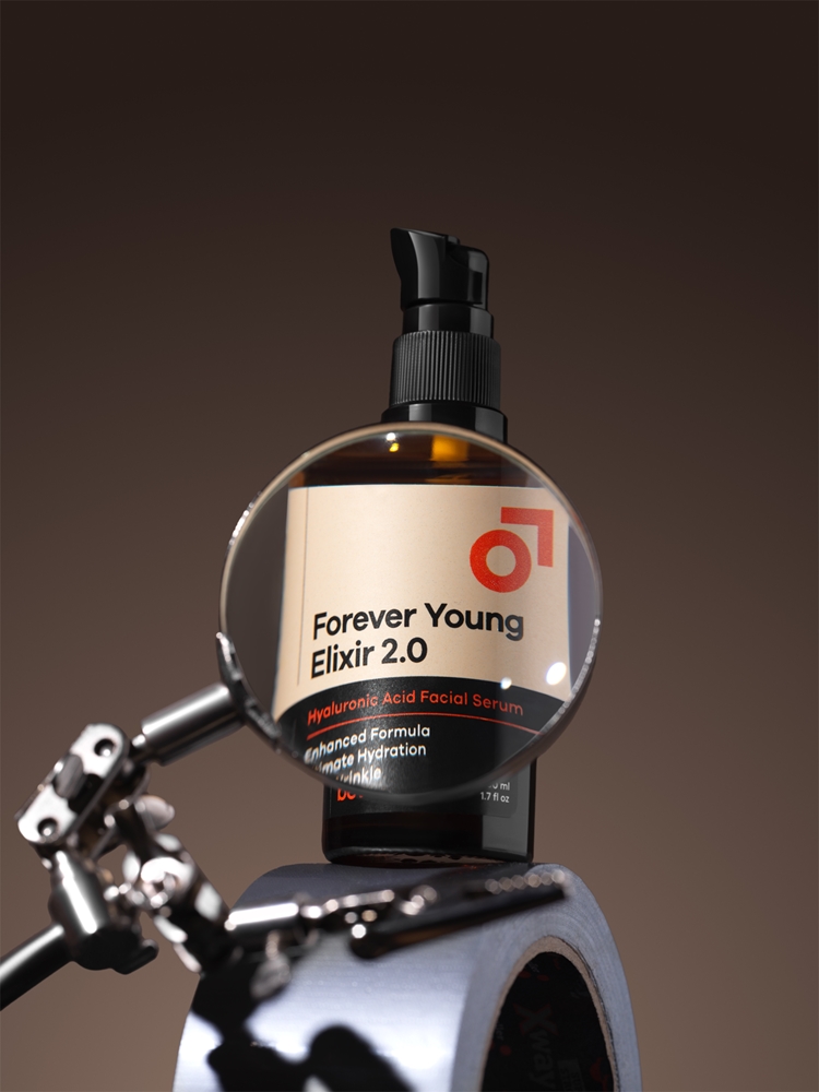 Сыворотка для лица Beviro Forever Young Elixir мужская, против морщин, с гиалуроновой кислотой, 50 мл — фото 3