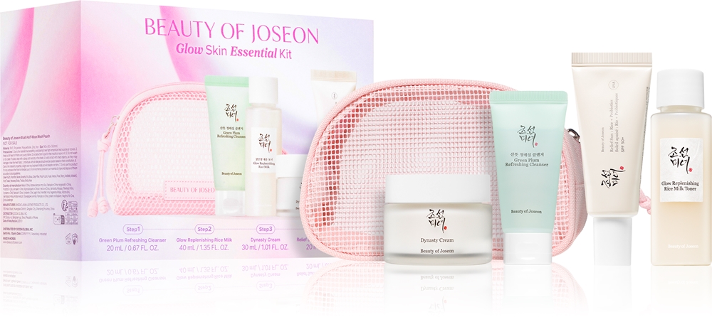 Набор для ухода за лицом Beauty of Joseon Glow Skin Essential Kit дорожный, с косметичкой, 1 шт