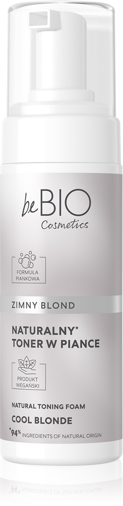 Пенка тонирующая для волос beBIO Natural Foam Toner Cool Blonde холодный блонд, против желтизны, 120 мл
