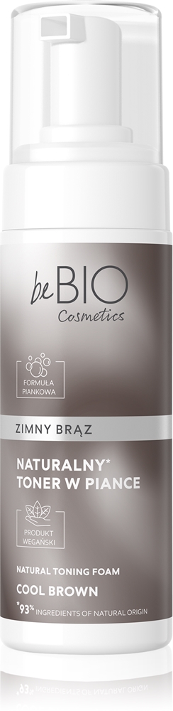 Пенка тонирующая для волос beBIO Natural Foam Toner Cold Brown холодный коричневый, против медных оттенков, 120 мл